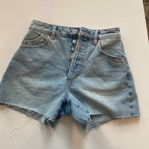 Rollas High Rise cut off jean shorts